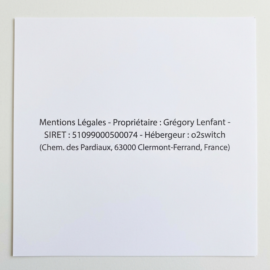 Informations Légales 1/2